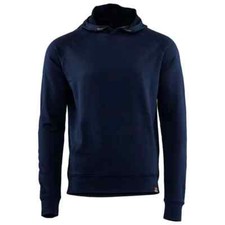 ISOBAA MENS MERINO 260 LOUNGE THERMAL WOOL NAVY HOODIE SWEATSHIRT TOP SIZE S M
