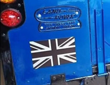 Union Jack metal plaque made