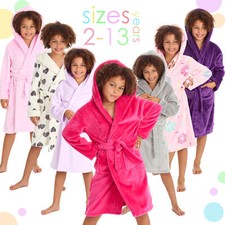 Kids Girls Plush Fleece Hooded