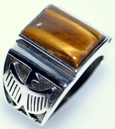 Tigers eye gem - gem, silver