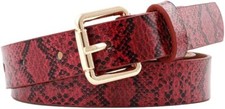 Women's Skinny Belts Snakeskin