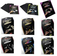 BLANK ENGRAVING ART SCRAPER FOIL PICTURE BOARDS 7 FINISHES & 3 SIZES AVAILABLE