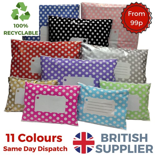 Polka dot mailing bags - polka,