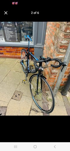 Black road bike - road,