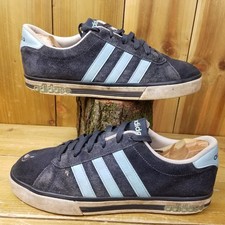 *READ* Adidas Neo Daily Low Suede Navy Blue Blue Trainers Mens UK Size 9 EU43.5