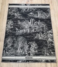 Christian Dior Cashmere Blend Blanket, Toile de Jouy Scotland design 135x172cm