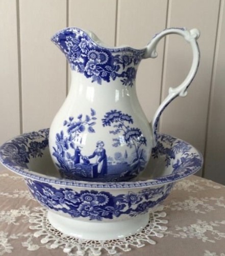 Rare large pitcher and bowl - large,