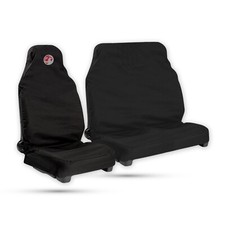 For Vauxhall Vivaro Van 2+1 Seat Cover Waterproof Black Drivers Side Logo