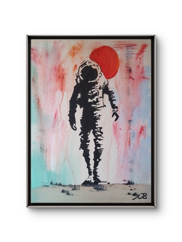 Astronaut 12x16 graffiti style - astronaut,