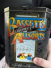 Vintage Rare Bassett's Liquorice Licorice Allsorts Collectible Tin Empty