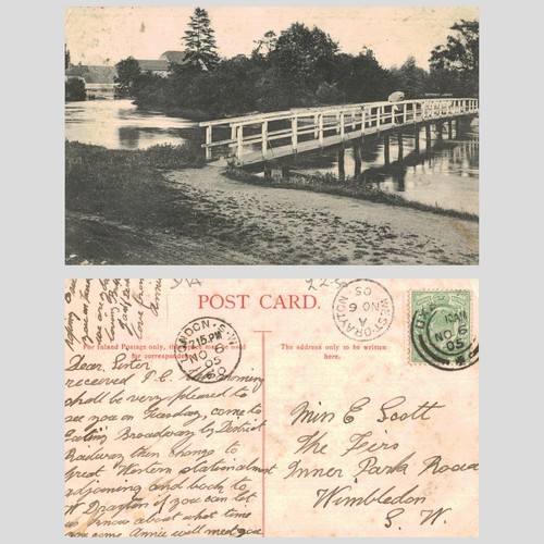 Vintage postcard wooden - postcard,