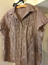 Evans Crinckle Textured Blouse