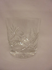 VINTAGE THOMAS WEBB CRYSTAL LONDON CLEAR CUT GLASS WHISKY TUMBLER