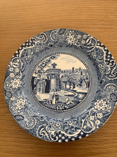 Landscape blue luncheon plate - landscape,