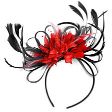 Customised Feather Hair Fascinator on Headband Wedding Royal Ascot Races Bespoke