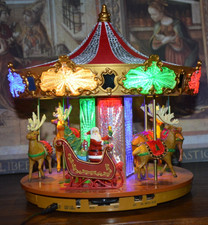 Mr Christmas 12 inch Animated Crystal Very Merry Musical Light-Up Carousel