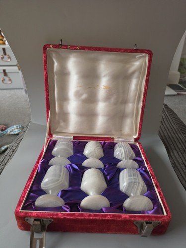 Vintage set onyx - 6, goblets
