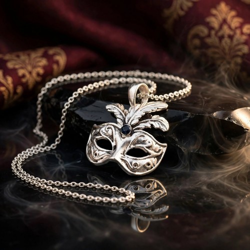 Venetian mask necklace - venetian,