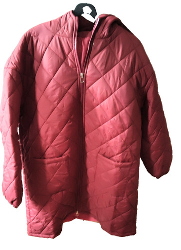 New hooded red puffa - red, quilted