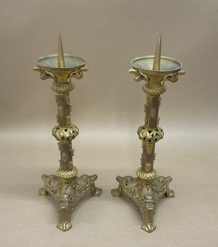 Pair gilt brass - of,