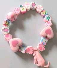 Daily Dose Of Pink, Candy Colour Stretchy beads bracelet with Cocker Spaniel  