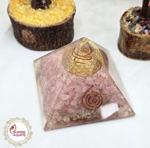 Orgonite pyramid rose quartz - orgonite,