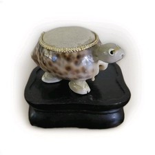 Turtle Pin Cushion Sea Shell Vintage Figurine