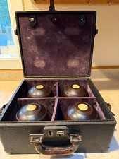 Antique Lawn Bowling Balls, Bowls, Made in Scotland, Thomas Taylor, 1-4 in Case