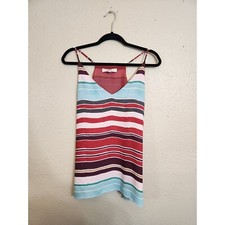 LOFT Women's Multicolor Striped Sleeveless Camisole Cami Tank Top Size Medium