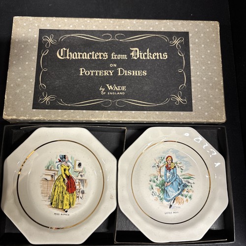 Two vintage wade - wade, octagonal