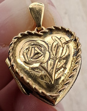 Antique rolled gold heart