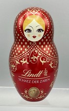 Empty Lindt Schatz Der Zaren Collectable Chocolate Tin Russian Doll Babushka VGC