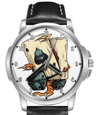 Aces Dice Card Player Leather