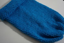 Bright Blue Hand-Knitted Extra