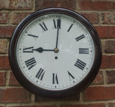 Post Office  12" fusee wall clock.
