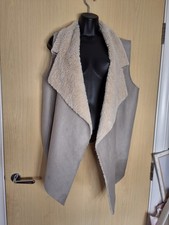 Primark Atmosphere Grey Gilet Women Size L (14/16) Warm Sleeveless Bodywarmer