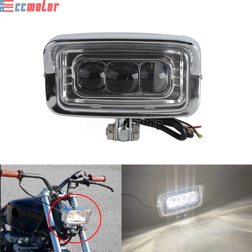 Chrome led rectangle - chrome, headlight