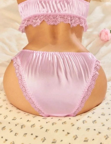 Silky satin frilly - frilly, tanga