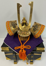 VINTAGE JAPANESE SAMURAI HELMET KABUTO ORNAMENT BOYS FESTIVAL DISPLAY *READ DESC