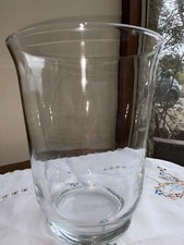 CLEAR GLASS HURRICANE LAMP 7” tall 5.5” Diameter Candle Tea light Lighting