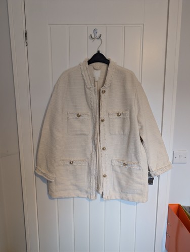 Cream textured bouclé - cream,