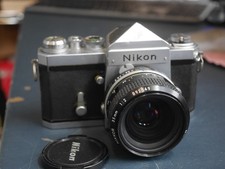 Nikon F Apollo Camera 35mm f2 lens Eye Level Finder working well fine
