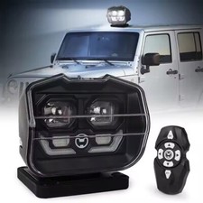 60W LED Searchlight Search Lamp Wireless Remote Control Offroad Truck Marine