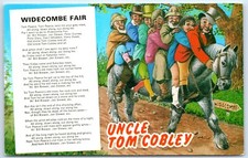 Postcard Widecombe Fair Uncle Tom Cobley Devon