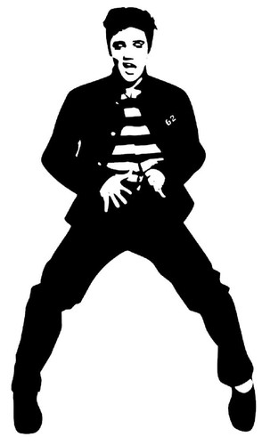 Elvis presley vinyl sticker - elvis,