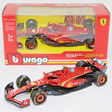 Bburago Ferrari SF24  Formula 1 Season 2024 Carlos Sainz 55 Scale 1:43 Toy Model
