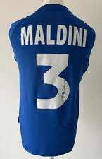 Signed PAOLO MALDINI Shirt - Italy 2000 -PRIVATE SIGNING/PROOF/COA- AC Milan