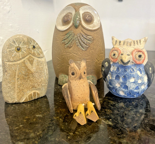 Vintage owl figurines - vintage,