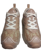 Christian Dior Pink/Tan Rubber Sneakers Size 7 UK