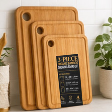 Big Bamboo Chopping Board Set